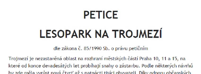 Petice – lesopark na trojmezí